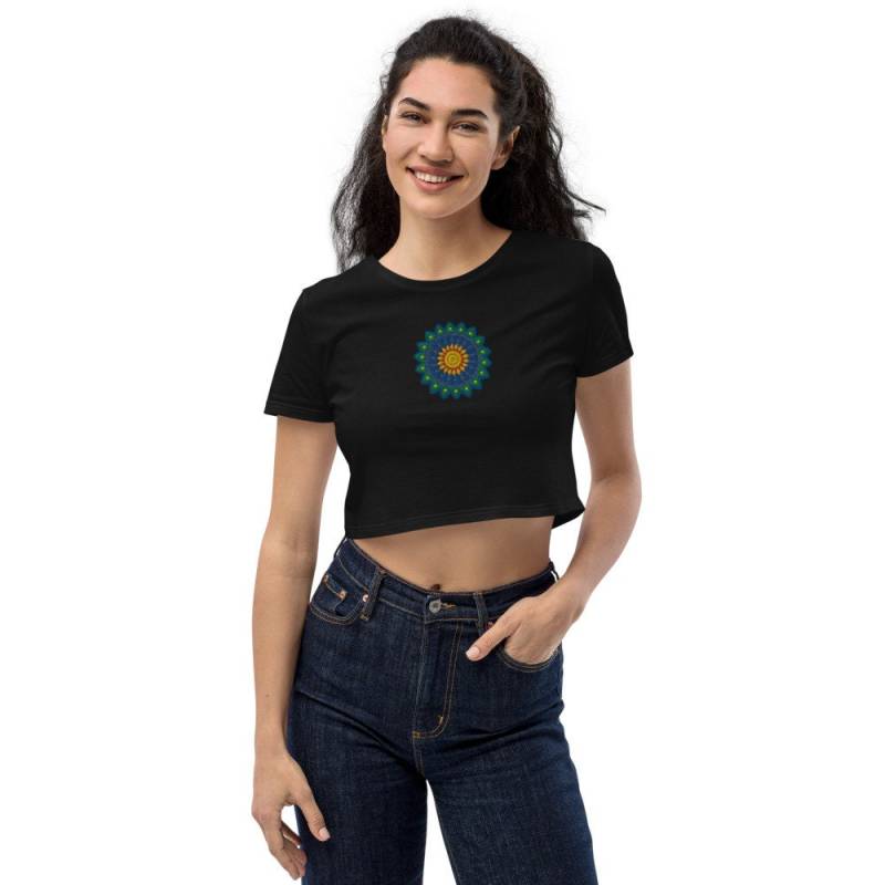 Bio Crop Top "Samen Der Freude" Stickerei Von Gal Disegni von GalDisegniArt