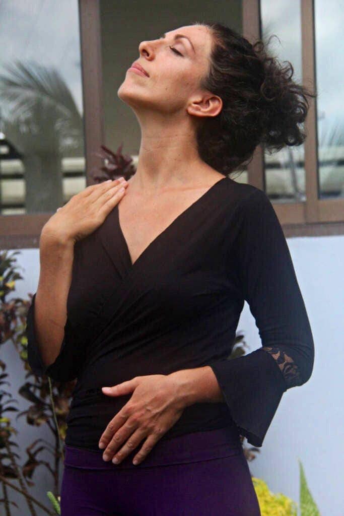 Ballet Wickeltop, Yoga Top Zum Binden von GalacticGoddessBali