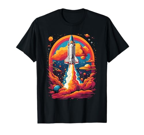 Galaktische Abenteuer - Weltraum Reise mit Space Shuttle Rakete Astronauten T-Shirt Schwarz Unisex Erwachsene Kinder Galaktische Abenteuer - Weltraum Reise mit Space Shuttle Rakete Astronauten T-Shirt Schwarz Unisex Erwachsene Kinder von Galaktische Abenteuer Raumfahrt Traum Fantasie