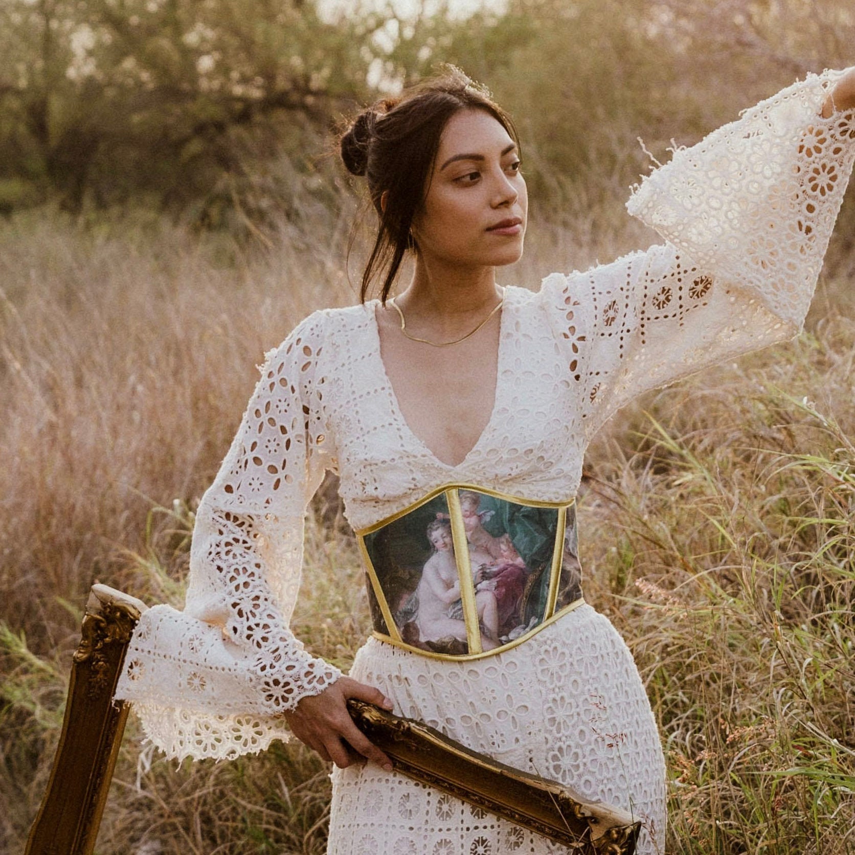 Handgefertigter Korsett Die Geburt Der Venus Bustier Accessoire Renaissance Gemälde von GaleriaLabel