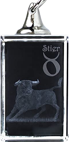 Galerie Kristall 3D-Laser Schlüsselanhänger Sternzeichen Stier Galerie Kristall 3D-Laser Schlüsselanhänger Sternzeichen Stier von Galerie Kristall