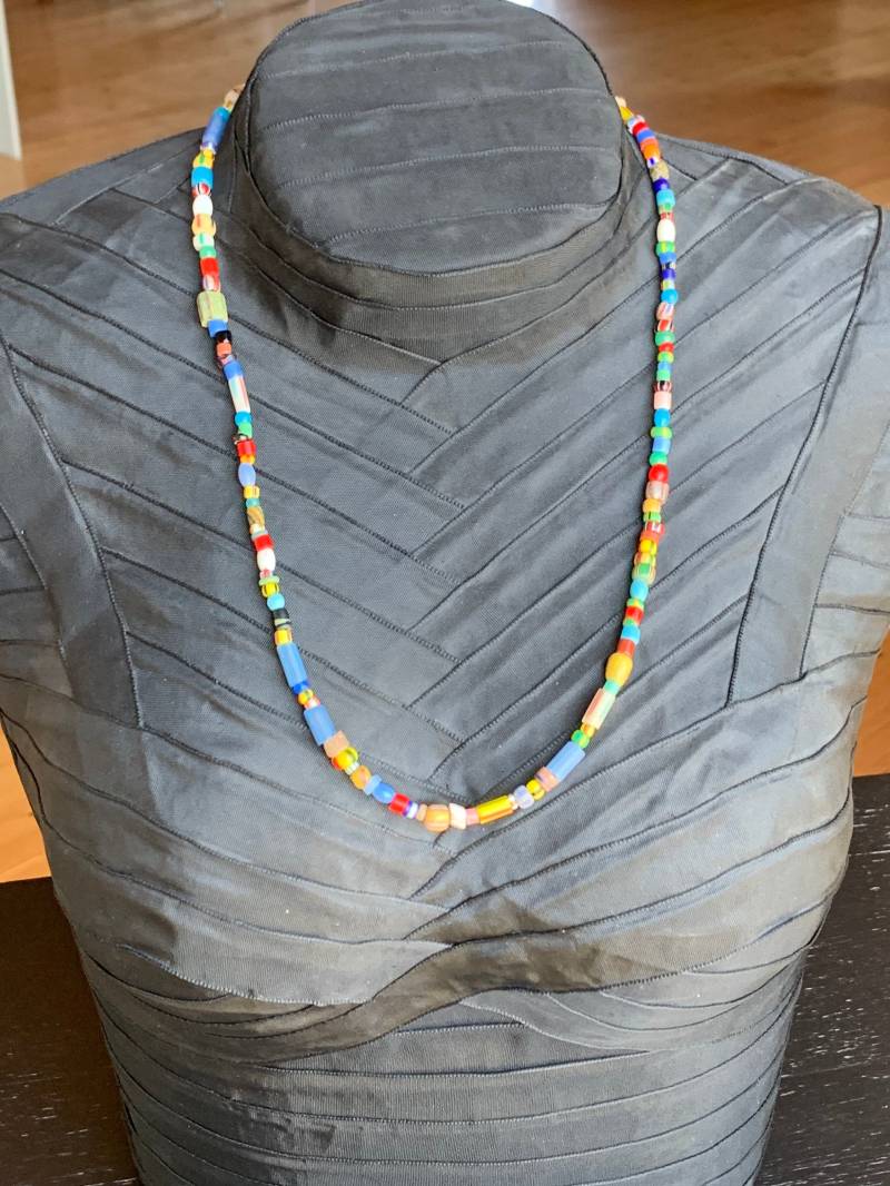 Millefiori Glasperlenkette Mit Silberverschluss von GalerieTrunz