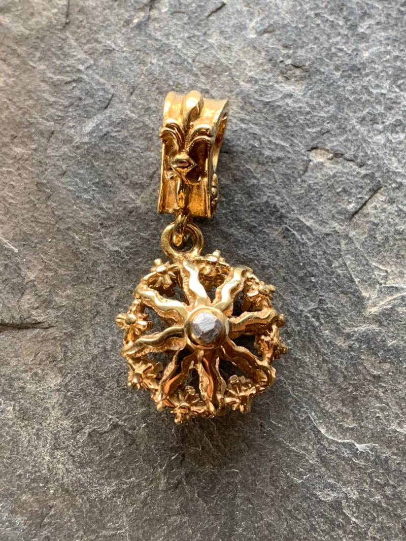 Pedant 925 Silber Vergoldet Mit Meteorit Zertifikat Von Elf Craft von GalerieTrunz