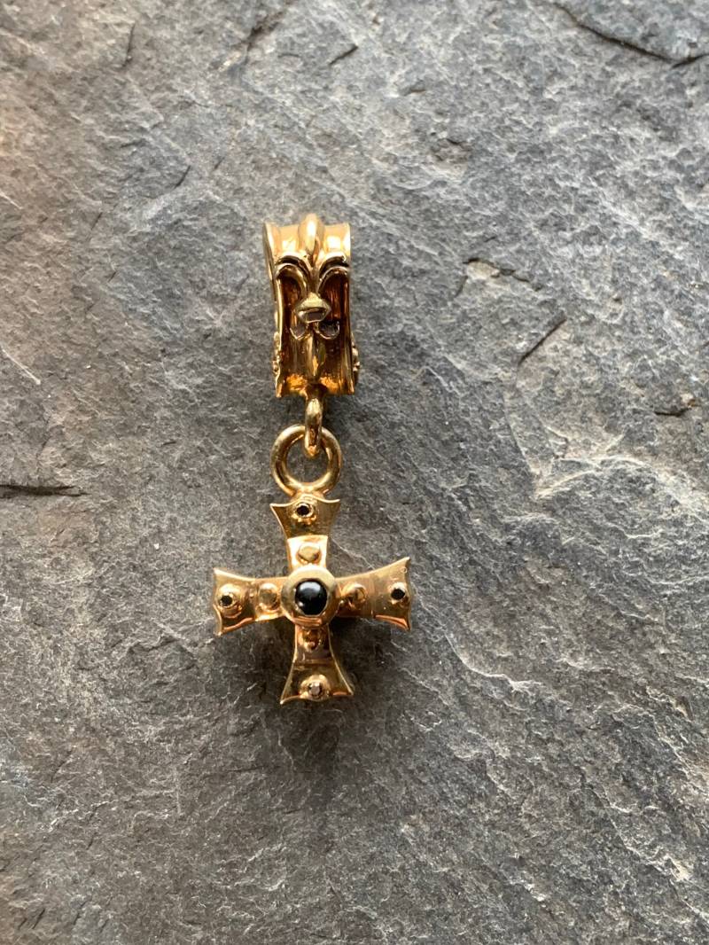 Pedant 925 Silber Vergoldet Von Elf Craft Mit Onyx von GalerieTrunz