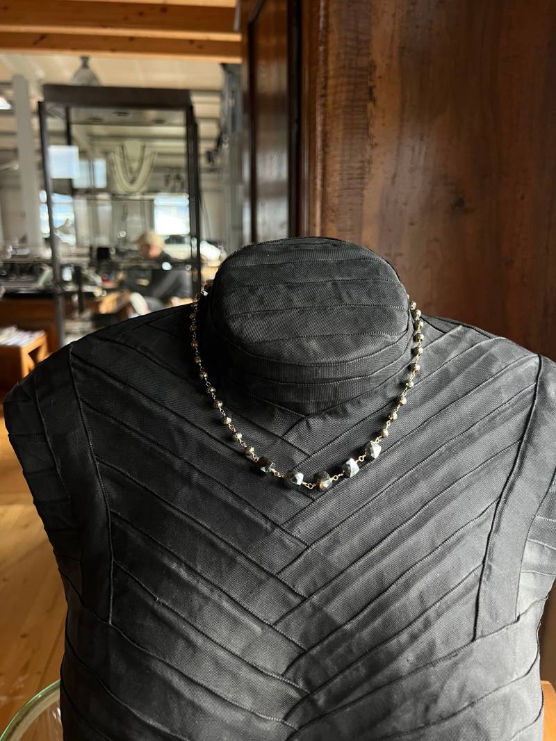 Pyrite Kette Mit Gold von GalerieTrunz