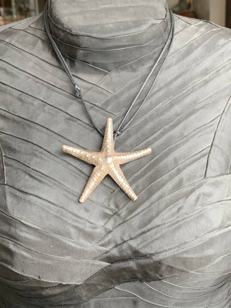 Silberanhänger Seestern Auf Textilband von GalerieTrunz