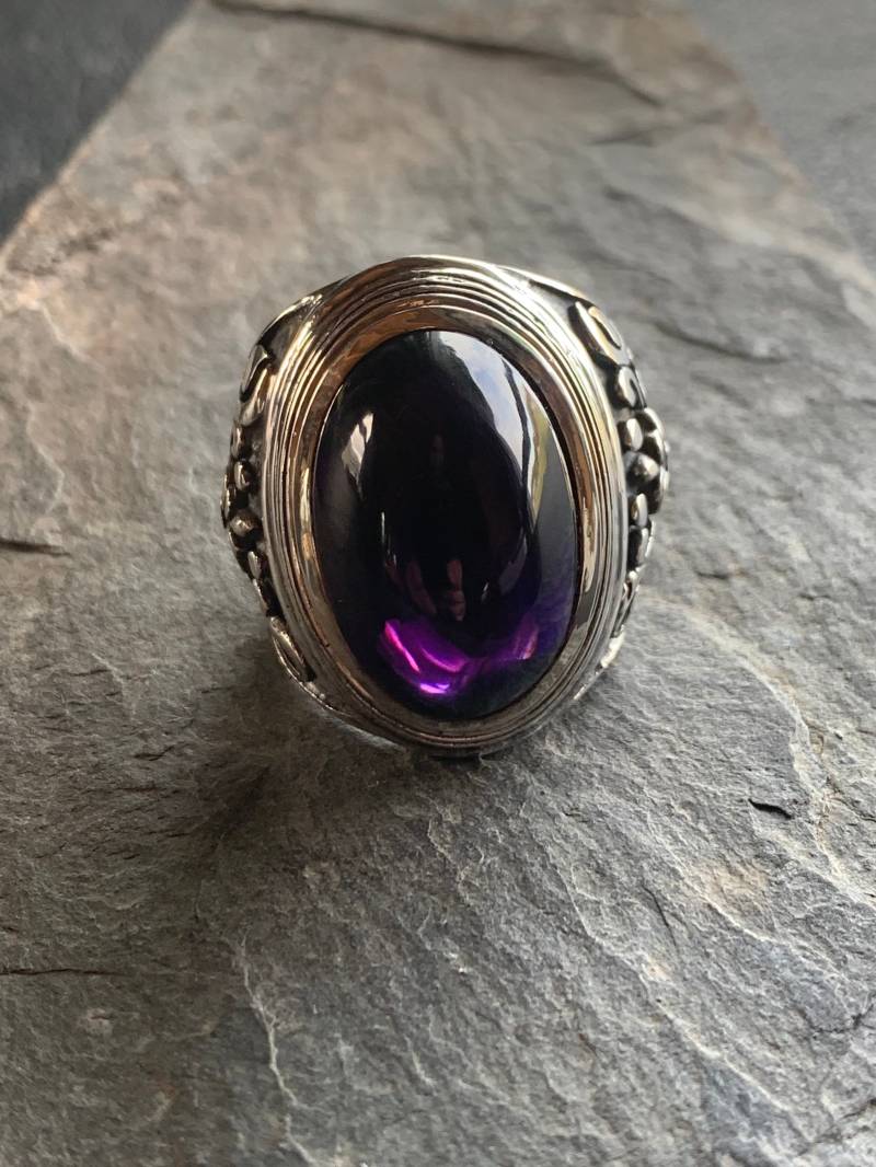 Silberring 925 Mit Amethyst Von Elf Craft von GalerieTrunz