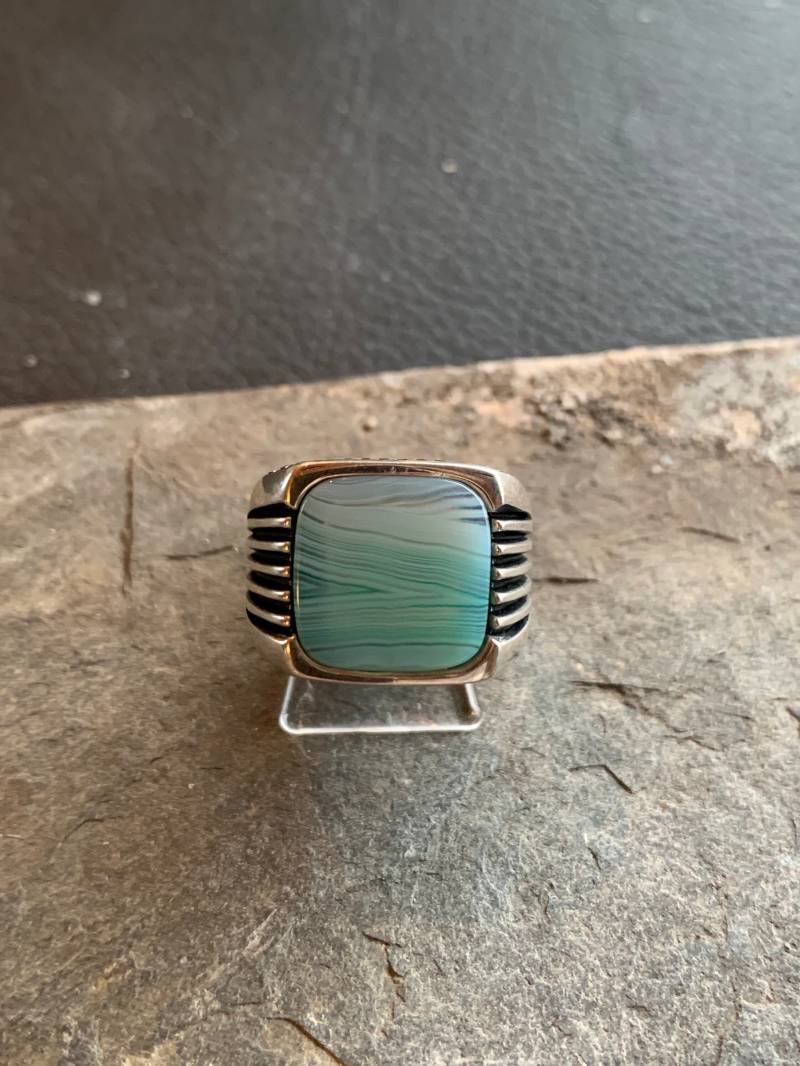 Silberring Mit Chalcedon von GalerieTrunz