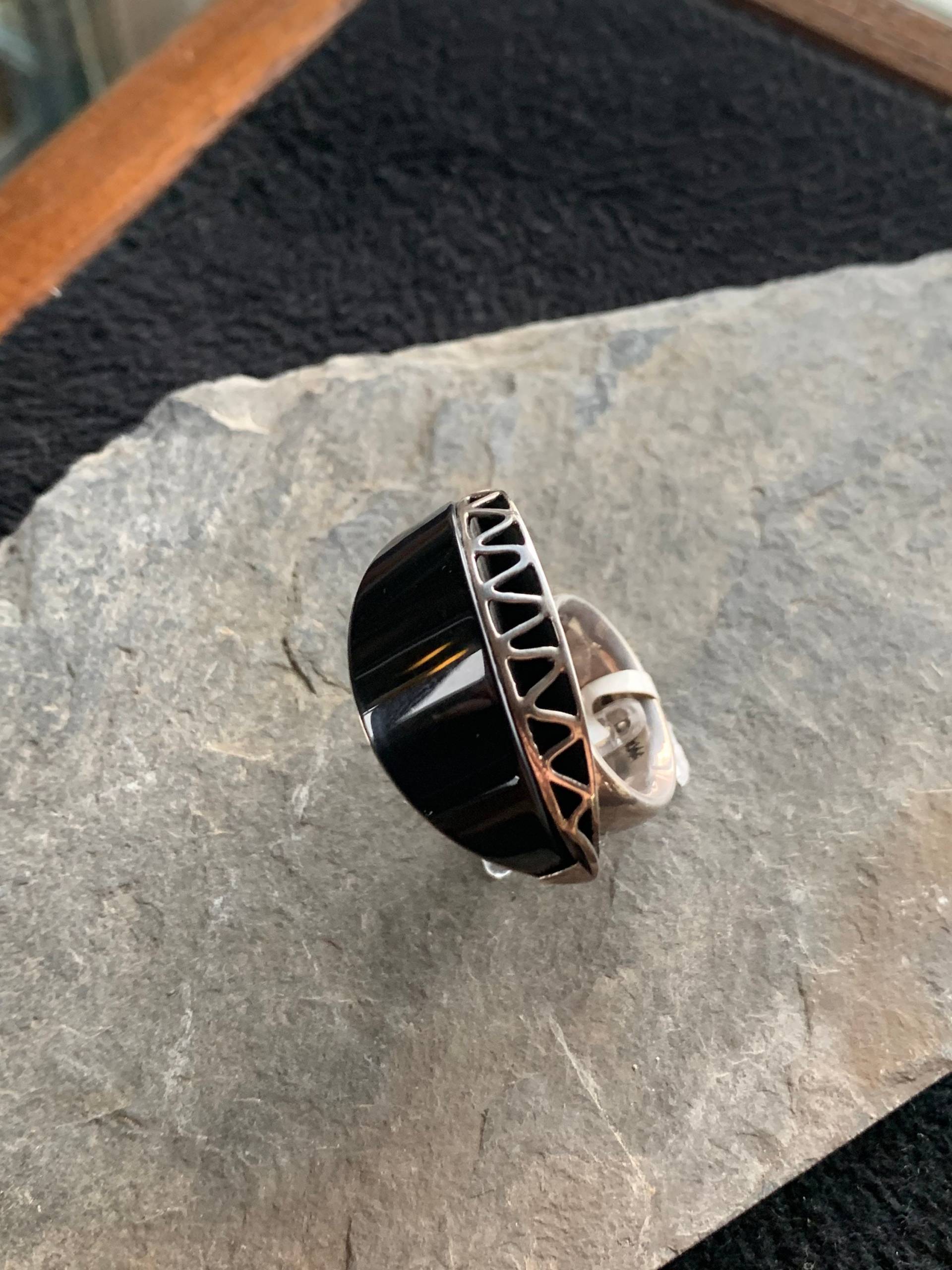 Silberring Mit Onyx von GalerieTrunz