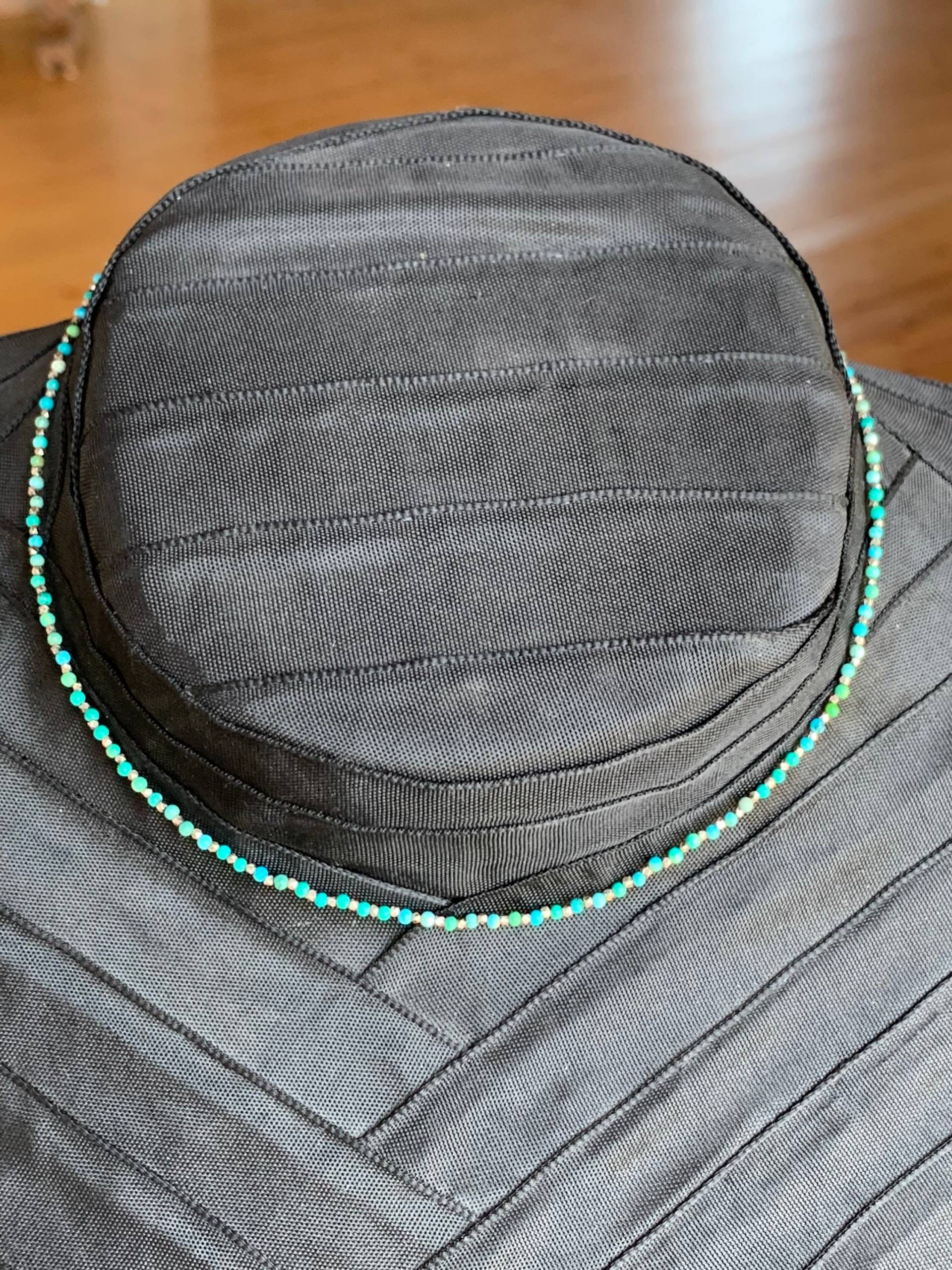 Türkis Halskette Mit Silberteile von GalerieTrunz