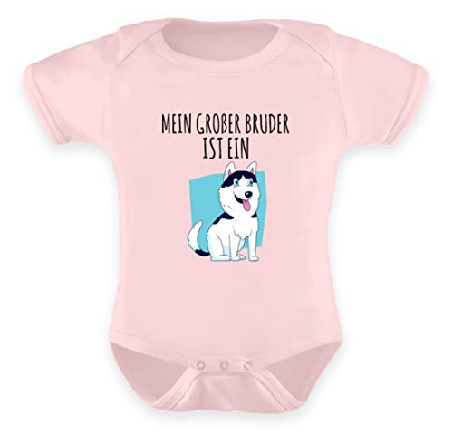 Bruder Großer Bruder ist EIN Husky - Baby Body -0-6 Monate-Puder Rosa Bruder Großer Bruder ist EIN Husky - Baby Body -0-6 Monate-Puder Rosa von Galeriemode