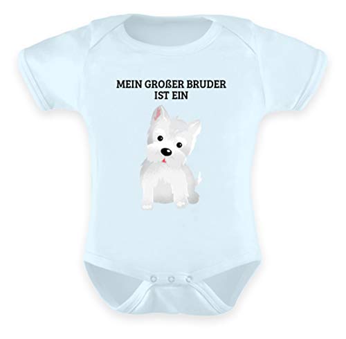 Galeriemode Bruder West Highland White Terrier - Baby Body -0-6 Monate-Baby Blau von Galeriemode