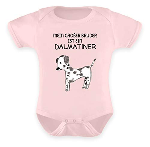 Galeriemode Unisex Baby Strampler Dalmatiner Hund Junge Mädchen mit Aufdruck Unisex Baby Body - Baby Body -0-6 Monate-Puder Rosa von Galeriemode