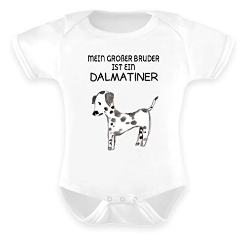 Galeriemode Unisex Baby Strampler Dalmatiner Hund Junge Mädchen mit Aufdruck Unisex Baby Body - Baby Body -0-6 Monate-Weiß von Galeriemode