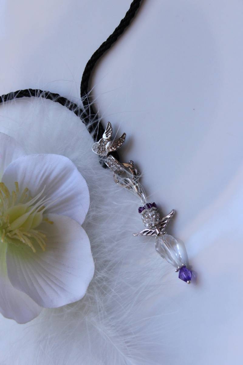 Halskette Engel Kristall Strass Charm-Carrier von Galerieofart4you