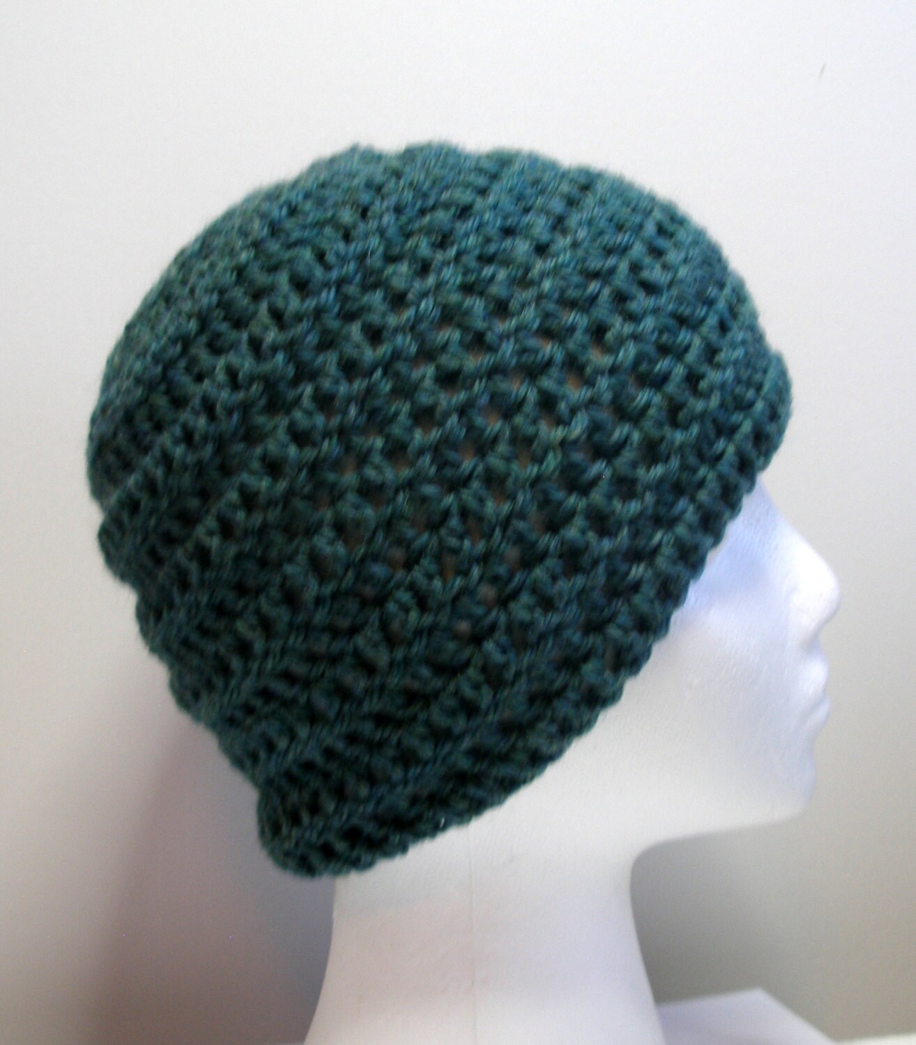 Blaue Mütze Blue Beanie Blaugrün Wollmütze Warme Wintermütze von GalianoCreations