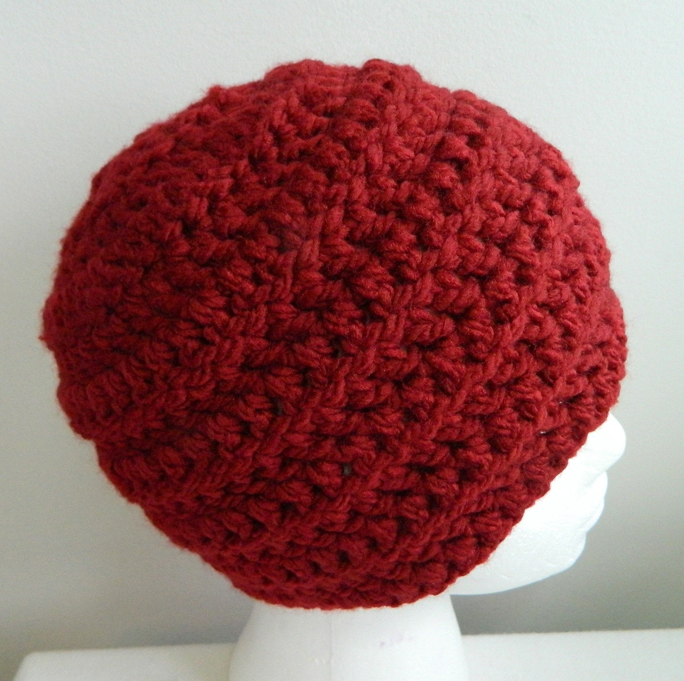 Rote Beanie Mütze Wintermütze in Dicker Wolle von GalianoCreations