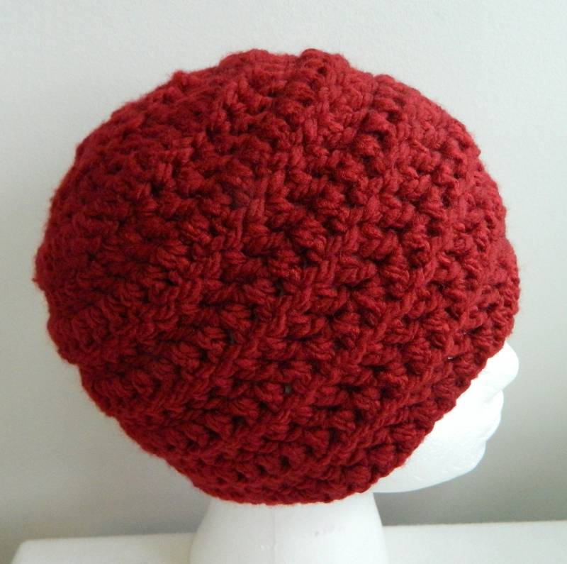 Rote Beanie Mütze Wintermütze in Dicker Wolle von GalianoCreations