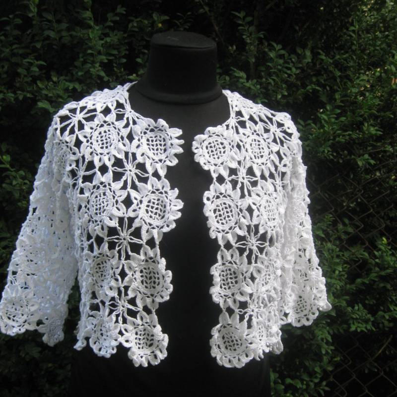 Schneeweiße Jacke Für Den Sommer Schneeweiße Jacke Für Den Sommer von GalichankaKnitting