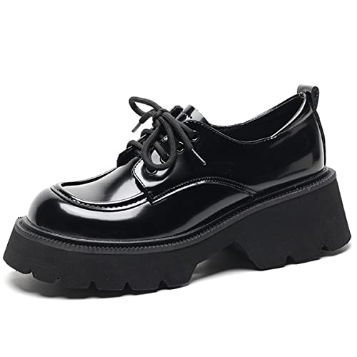 Damen Mode Plateau Loafers Lug Sole Ohne Verschluss Square Toe Mary Jane Chunky Heels Rhinestone Oxford Chain Schnalle Schule Uniform Schuhe Lack Black Size 42 Damen Mode Plateau Loafers Lug Sole Ohne Verschluss Square Toe Mary Jane Chunky Heels Rhinestone Oxford Chain Schnalle Schule Uniform Schuhe Lack Black Size 42 von Galindopia
