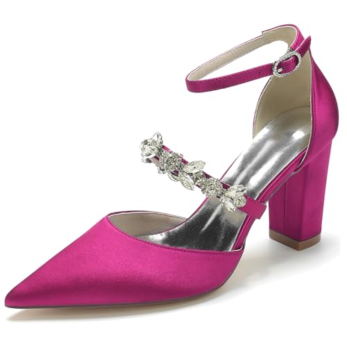 Elegant Rhinestone Strap Hochzeit ScHöhe Höhe Ferse für Damen Knöchelriemchen Dressy Pumps D Orsay Braut Heels Cocktail Party ScHöhe Satin Cherry-Red Size 39 Elegant Rhinestone Strap Hochzeit ScHöhe Höhe Ferse für Damen Knöchelriemchen Dressy Pumps D Orsay Braut Heels Cocktail Party ScHöhe Satin Cherry-Red Size 39 von Galindopia