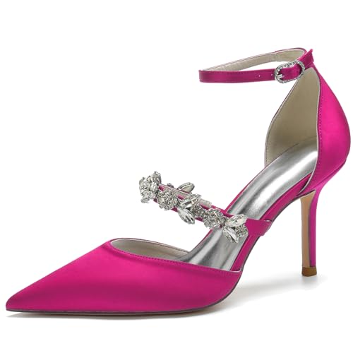 Elegant Rhinestone Strap Hochzeit ScHöhe Kitten Heel für Damen Knöchelriemchen Braut Heels Dressy Pumps D Orsay Cocktail Party ScHöhe Satin Cherry-Red Size 37 Elegant Rhinestone Strap Hochzeit ScHöhe Kitten Heel für Damen Knöchelriemchen Braut Heels Dressy Pumps D Orsay Cocktail Party ScHöhe Satin Cherry-Red Size 37 von Galindopia