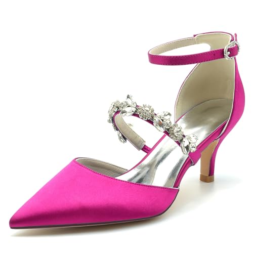 Elegant Rhinestone Strap Hochzeit ScHöhe Kitten Heel für Damen Knöchelriemchen Braut Heels Dressy Pumps D Orsay Cocktail Party ScHöhe Satin Cherry-Red Size 42 Elegant Rhinestone Strap Hochzeit ScHöhe Kitten Heel für Damen Knöchelriemchen Braut Heels Dressy Pumps D Orsay Cocktail Party ScHöhe Satin Cherry-Red Size 42 von Galindopia