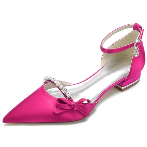 Elegant Satin Hochzeit ScHöhe Rhinestone Flach Pumps Gemütlich D Orsay Ruffles Pointed Toe Knöchelriemchen Damen Dressy Party ScHöhe Cherry-Red Size 38 Elegant Satin Hochzeit ScHöhe Rhinestone Flach Pumps Gemütlich D Orsay Ruffles Pointed Toe Knöchelriemchen Damen Dressy Party ScHöhe Cherry-Red Size 38 von Galindopia