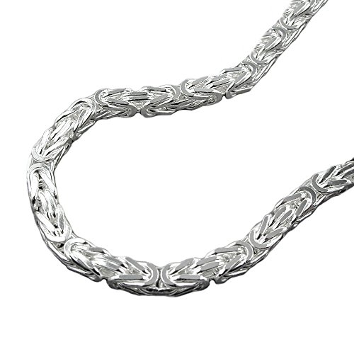 Armband ca.3mm Königskette vierkant glänzend Silber 925 19cm von Gallay