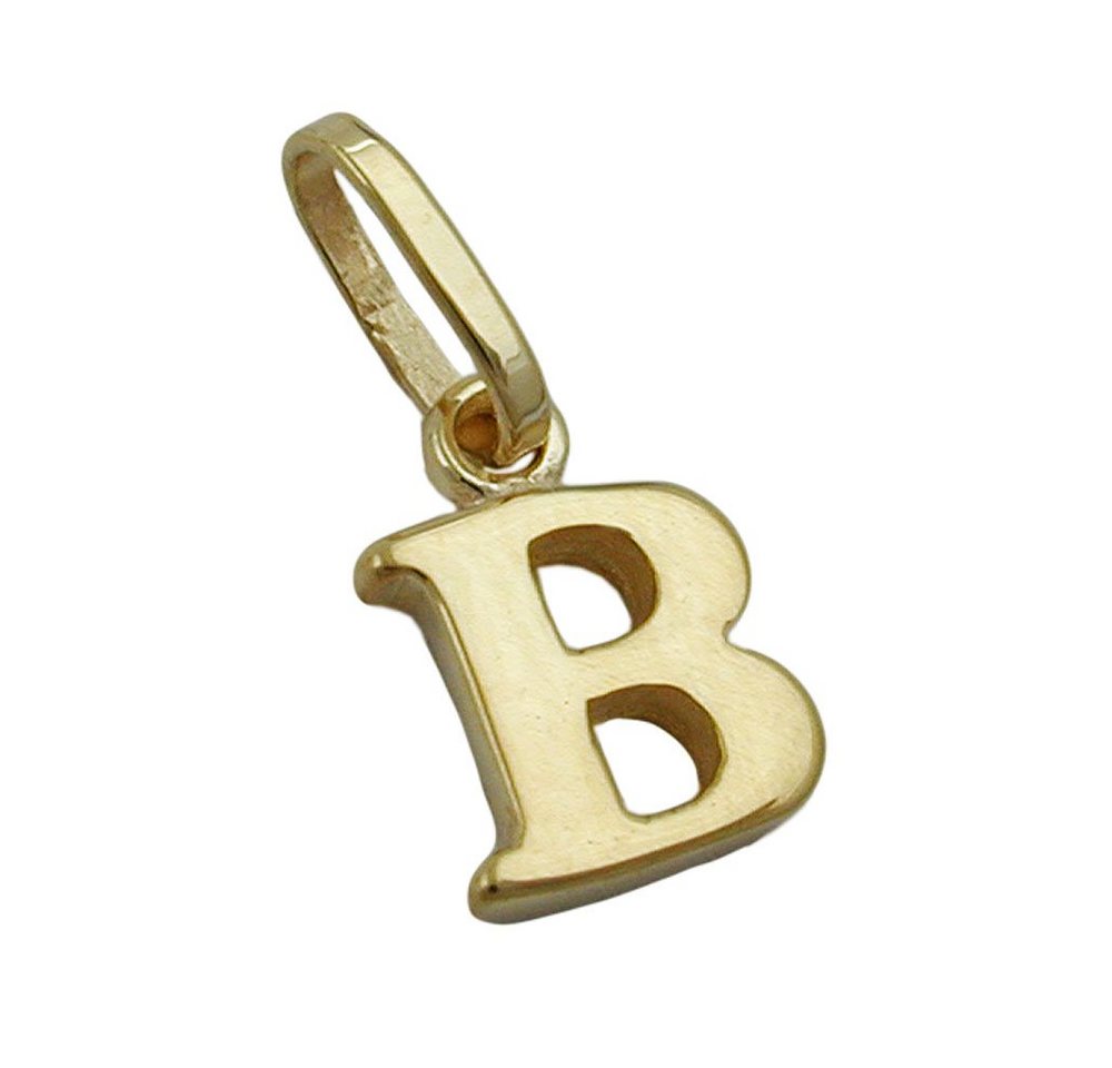 Gallay Buchstabenanhänger Anhänger 8x6mm Buchstabe B glänzend 9Kt GOLD (1-tlg) von Gallay