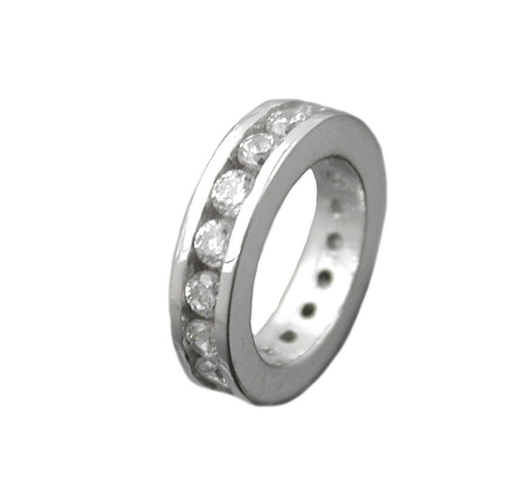 Gallay Kettenanhänger 10x2mm Taufring mit Zirkonias rhodiniert Silber 925 (1-tlg) von Gallay