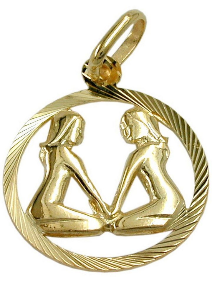 Gallay Kettenanhänger Anhänger 15mm Sternzeichen Zwillinge 9Kt GOLD (1-tlg) von Gallay