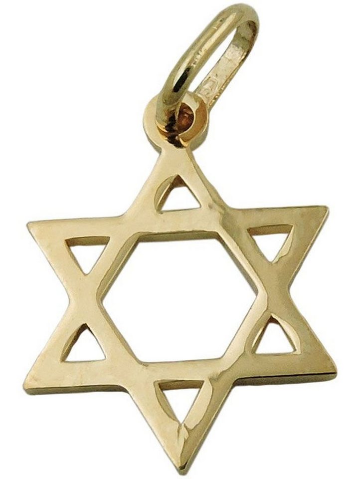 Gallay Kettenanhänger Anhänger 21x18mm David-Stern glänzend 9Kt GOLD (1-tlg) von Gallay