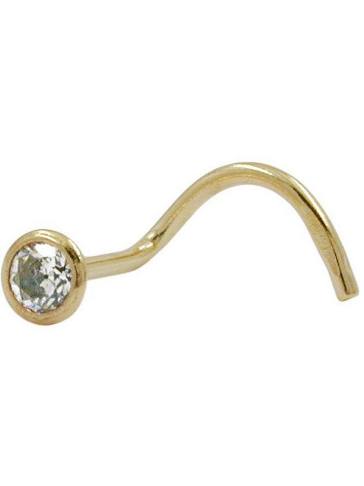 Gallay Paar Ohrstecker 2,5mm Spirale mit Zirkonia rund weiß 9Kt GOLD (1-tlg) von Gallay