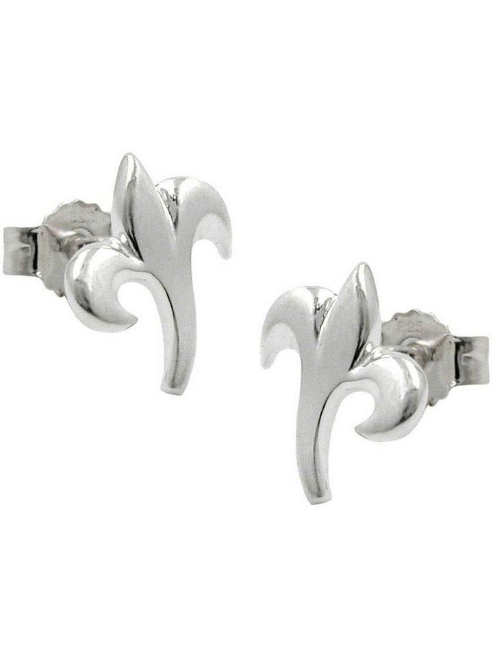 Gallay Paar Ohrstecker Ohrring 9x8mm kleine Blüte mattiert Silber 925 (1-tlg) von Gallay