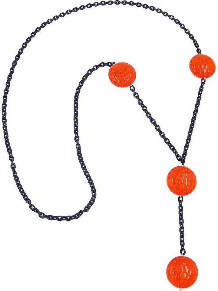 Gallay Perlenkette Kette Krokoperle rot-transparent (1-tlg) von Gallay