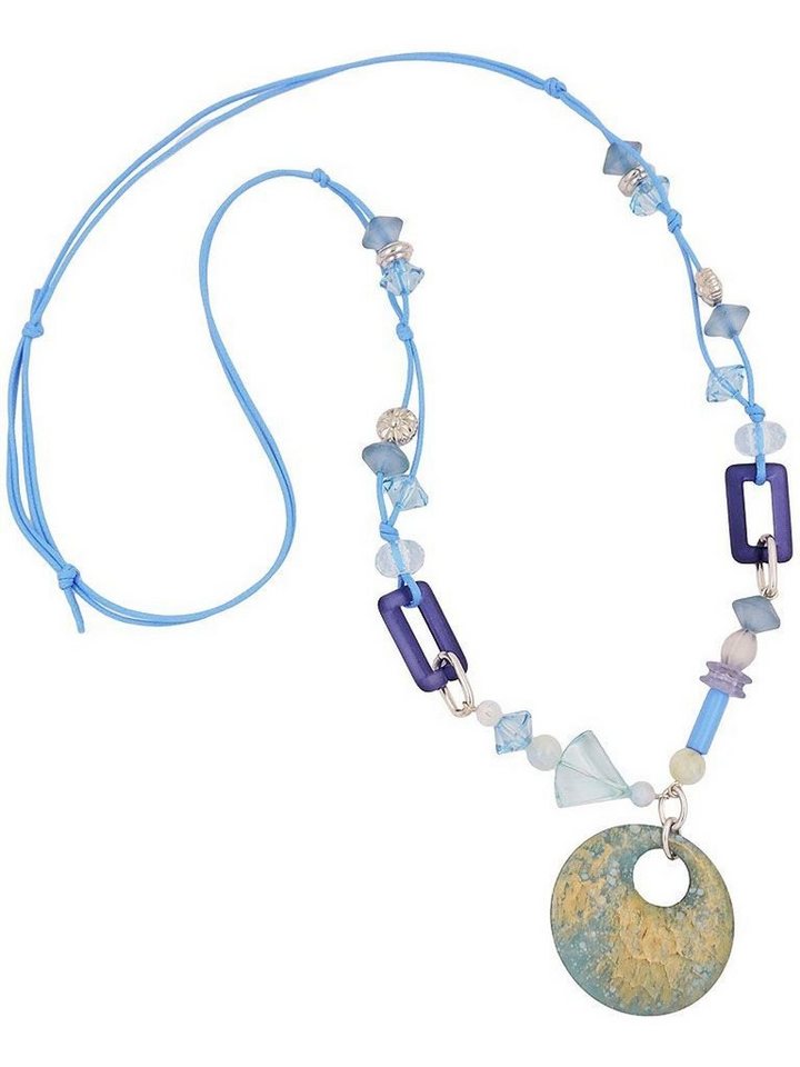 Gallay Perlenkette Kette Scheibe blau türkis hellblau (1-tlg) von Gallay