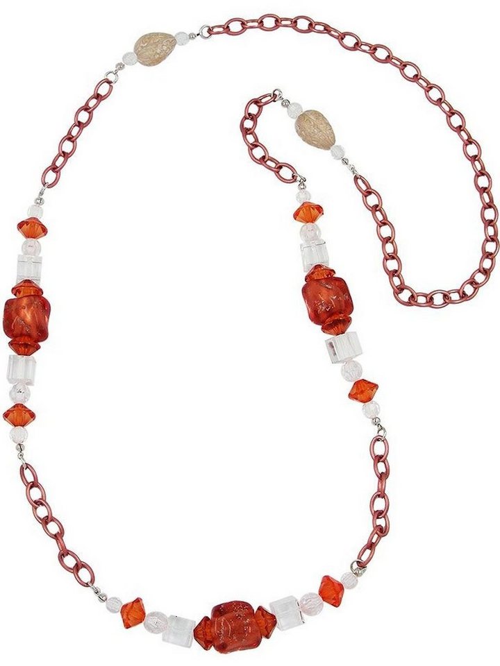 Gallay Perlenkette Kette Steinperle apricot Ankerkette (1-tlg) von Gallay