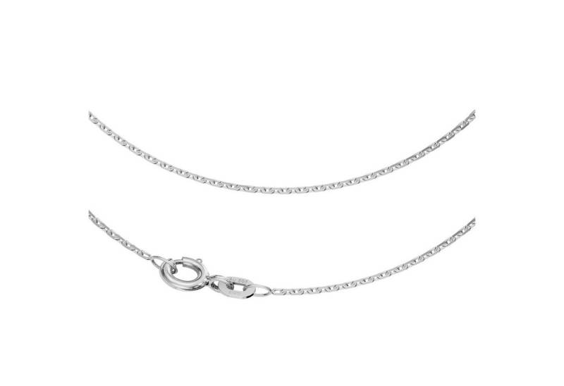 Joyes Boutique Goldkette JB Damen Goldkette Ankerkette 1,15 mm Weißgold 585 14 Kt 36 cm (Made in Germany, inkl. Etui, Zertifikat u. Garantie, 1-tlg., JB), zu Kleid, Shirt, Jeans, Sneaker! Anlass Geburtstag Weihnachten von Joyes Boutique