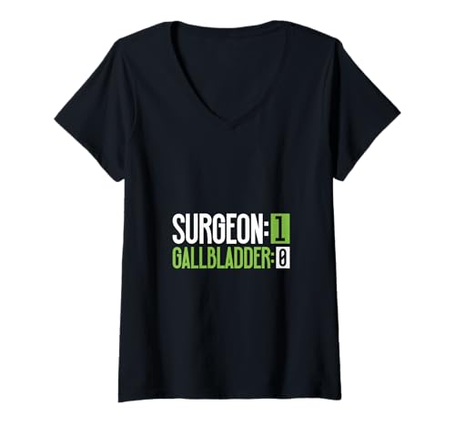 Damen Chirurg gewinnt - Gallenblase verliert T-Shirt mit V-Ausschnitt Damen Chirurg gewinnt - Gallenblase verliert T-Shirt mit V-Ausschnitt von Gallenblase Entfernung Designs