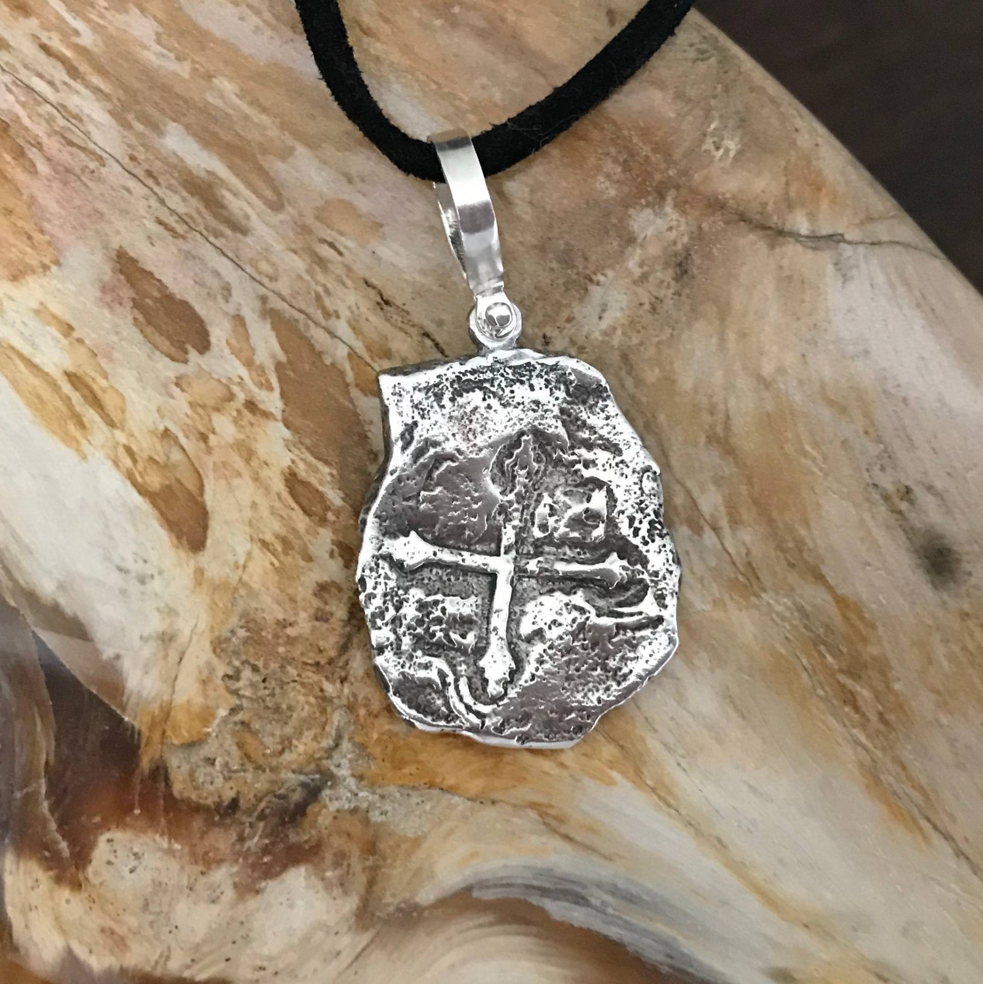 Atocha Münze Anhänger 925 Sterling Silber 8 Reale Sunken Treasure Shipwreck Schmuck von GalleonTreasureShop