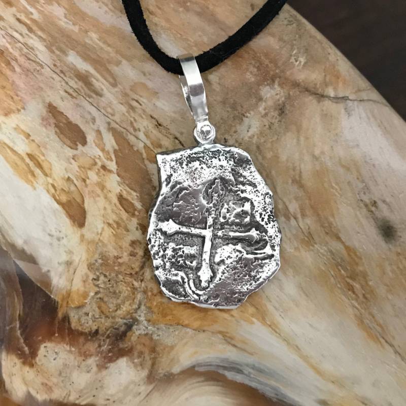 Atocha Münze Anhänger 925 Sterling Silber 8 Reale Sunken Treasure Shipwreck Schmuck von GalleonTreasureShop