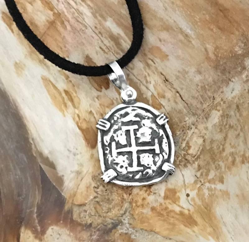Atocha Münze Anhänger Design 1600-1700 Era 925 Silber Versunkene Schatz Schmuck von GalleonTreasureShop