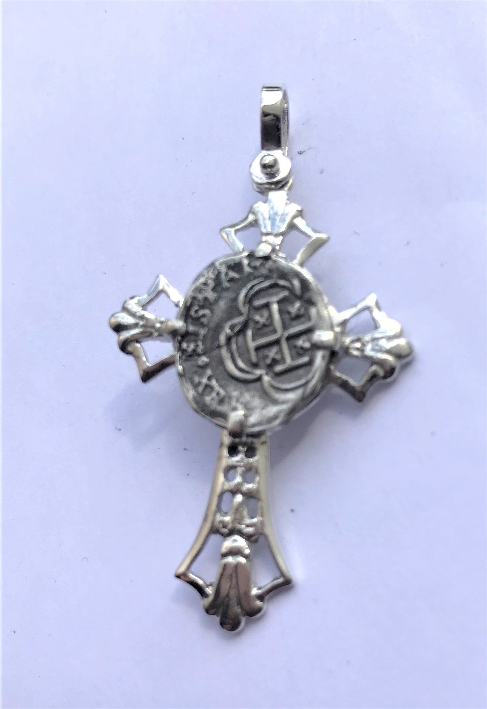 Atocha Münze Anhänger Kreuz Filigrane Sterling Silber 925 Schatz Schmuck von GalleonTreasureShop