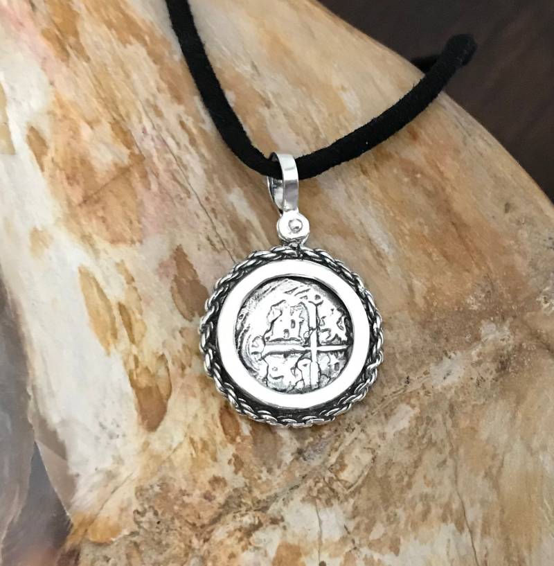 Atocha Münze Anhänger Seil 925 Sterling Silber Schatz Schiffbruch Schmuck von GalleonTreasureShop