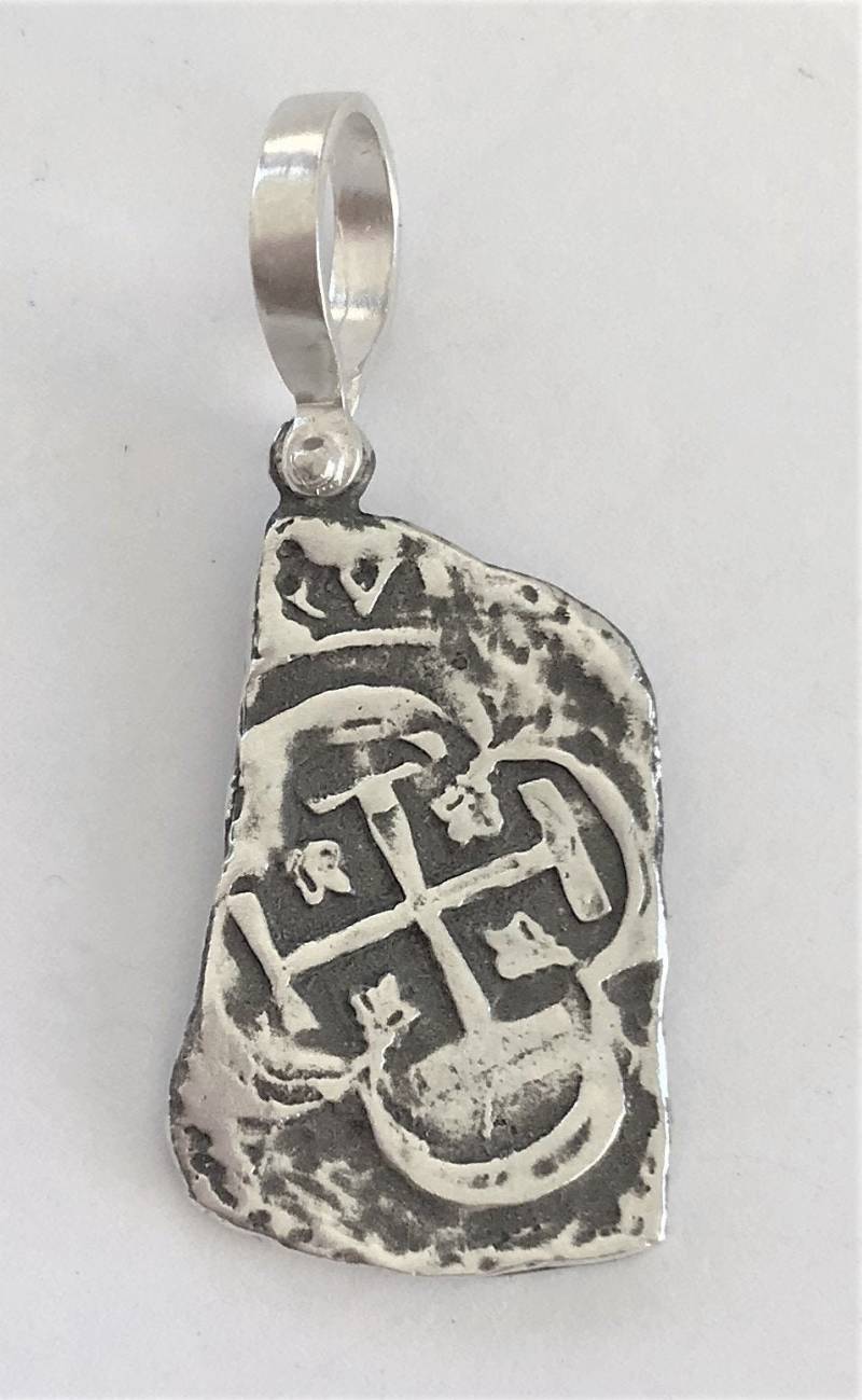 Atocha Münze Anhänger Sterling Silber 8 Reale Rechteck Form von GalleonTreasureShop