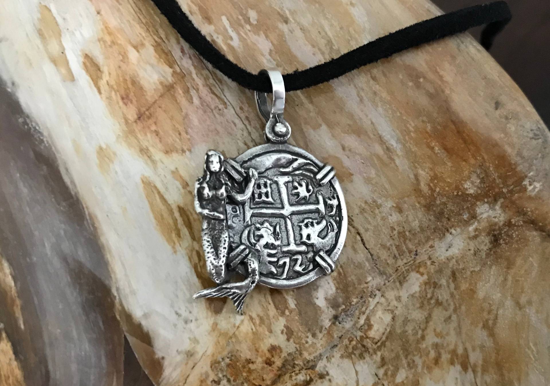 Meerjungfrau Anhänger Atocha Münze Sterling Silversunken Treasure Jewelry von GalleonTreasureShop