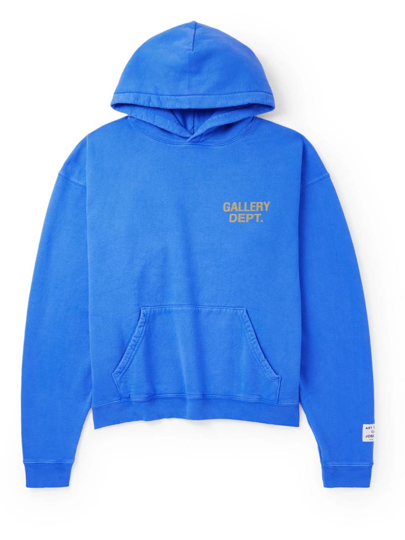 Gallery Dept. - 90's Oversized Logo-Print Cotton-Jersey Hoodie - Men - Blue - S Gallery Dept. - 90's Oversized Logo-Print Cotton-Jersey Hoodie - Men - Blue - S von Gallery Dept.