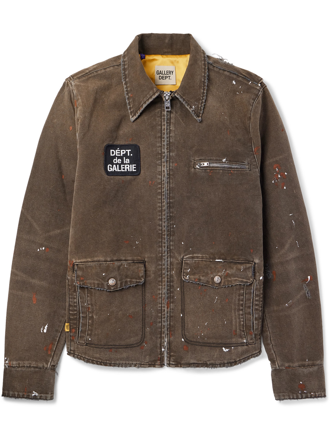 Gallery Dept. - Billy B Paint-Splattered Distressed Coated-Canvas Jacket - Men - Brown - XL Gallery Dept. - Billy B Paint-Splattered Distressed Coated-Canvas Jacket - Men - Brown - XL von Gallery Dept.