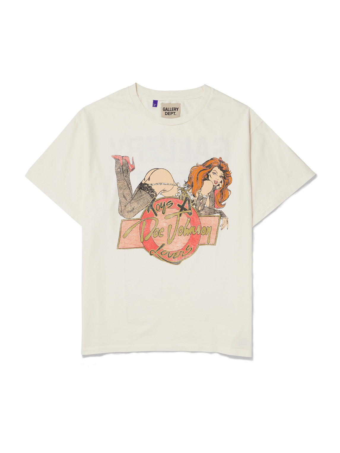 Gallery Dept. - Doc Johnson Toys 4 Love Glittered Printed Cotton-Jersey T-Shirt - Men - Neutrals - L von Gallery Dept.